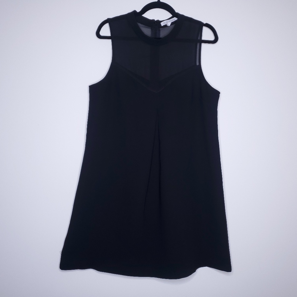BCBGeneration Sheer A-Line Black Dress